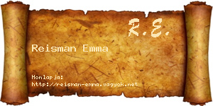 Reisman Emma névjegykártya
